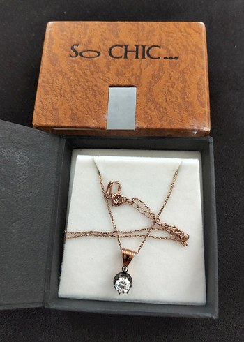 Zincir Detaylı Mini Kadın Kolye gümüş so chic - Görsel 2