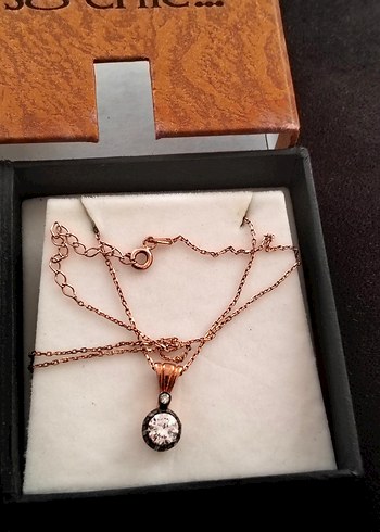 Zincir Detaylı Mini Kadın Kolye gümüş so chic - Görsel 5