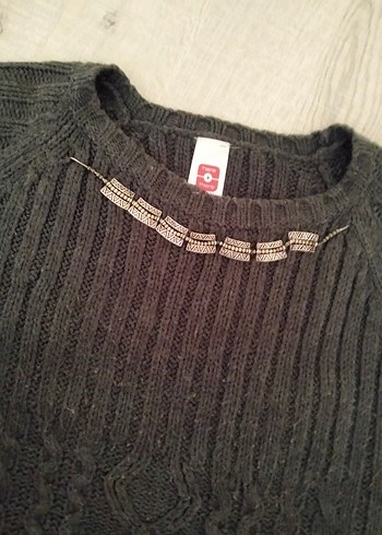 Kadın triko elbise kazak tunik süveter - Görsel 3