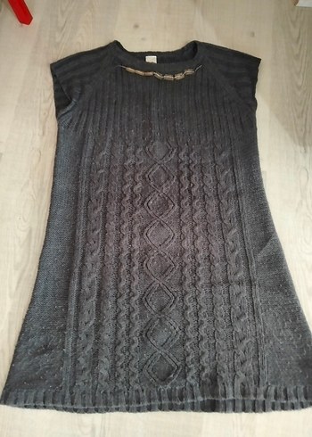 Kadın triko elbise kazak tunik süveter - Görsel 5