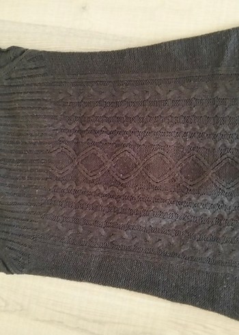 Kadın triko elbise kazak tunik süveter - Görsel 2