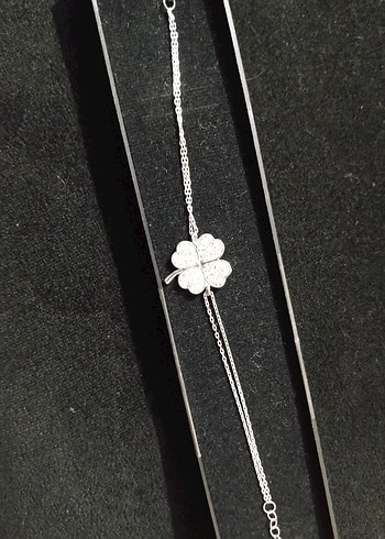 So chic Çiçek Desenli Zincir Kadın Bileklik gümüş - Görsel 7