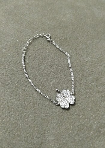 So chic Çiçek Desenli Zincir Kadın Bileklik gümüş - Görsel 9