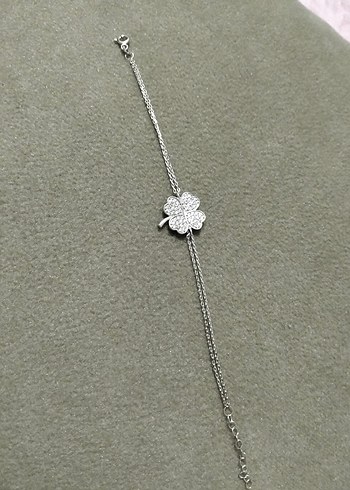 So chic Çiçek Desenli Zincir Kadın Bileklik gümüş - Görsel 8