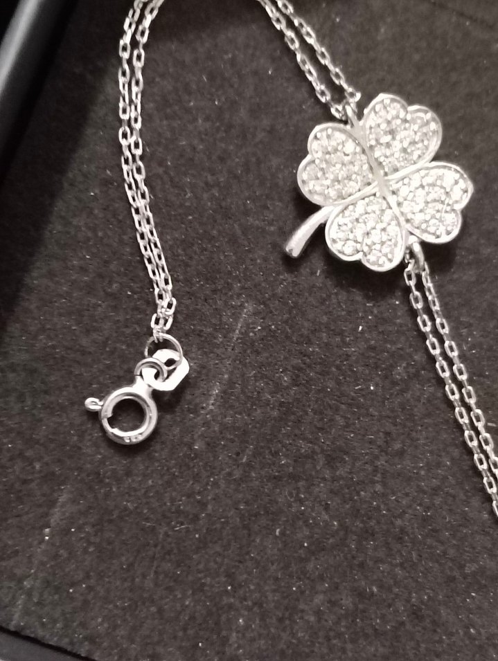 So chic Çiçek Desenli Zincir Kadın Bileklik gümüş - Görsel 5