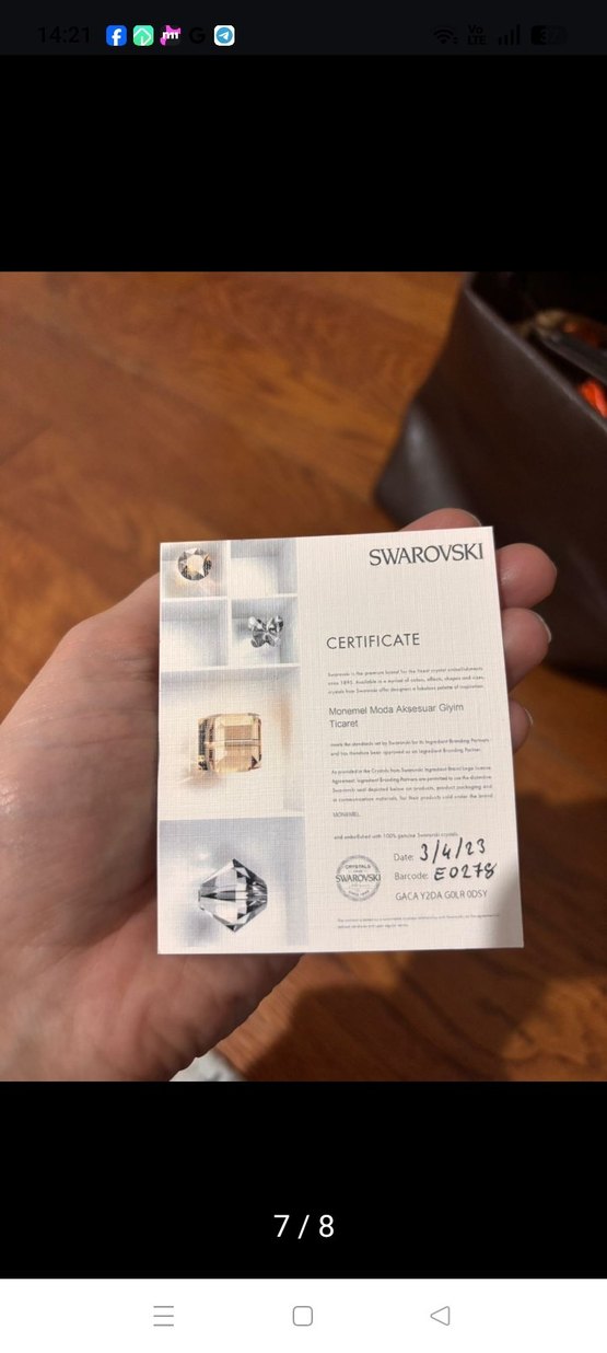 Swarovski Gri Taşlı Püsküllü Küpe - Görsel 4