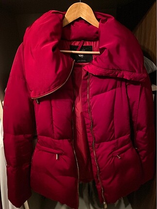 Zara bordo şişme mont