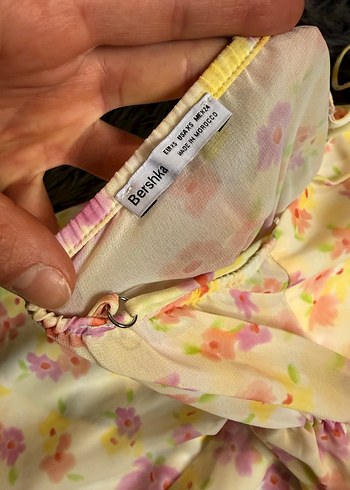 Çiçek Desenli Kısa Kadın Tulum - Görsel 3