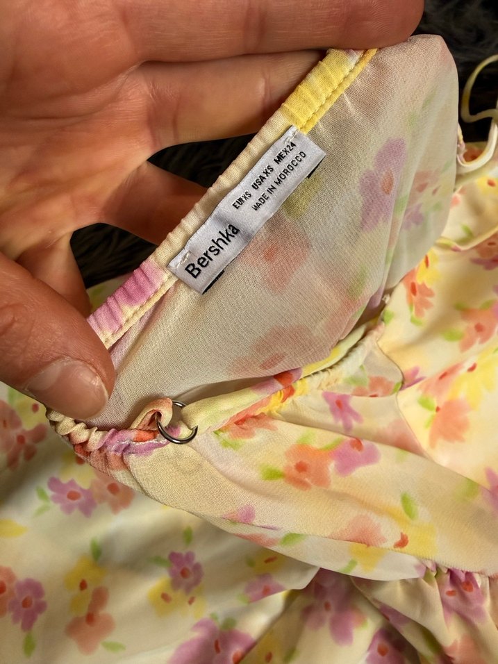 Çiçek Desenli Kısa Kadın Tulum - Görsel 3