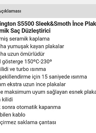  Beden Remington saç düzleştirici