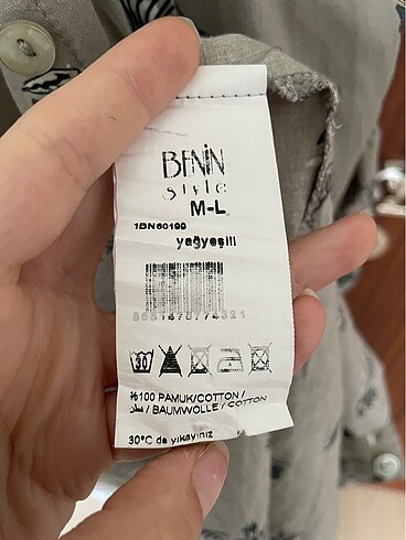 m Beden haki Renk Benin Pamuk Gömlek