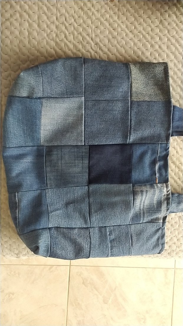 sürdürülebilir Kadın Kot Kumaş Çanta - Görsel 2