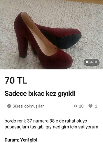 Bordo ayakkabi 70