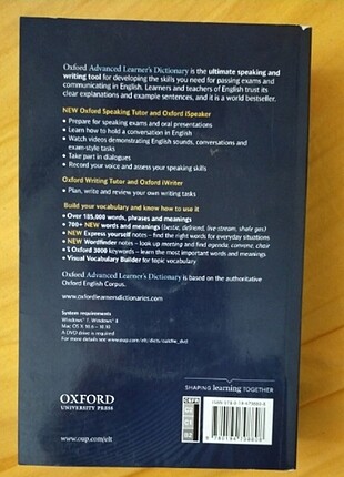  Oxford advanced dictionary İngilizce sözlük