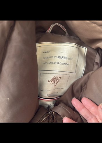 Deri Kemerli Kadın Kışlık Mont mango - Görsel 3