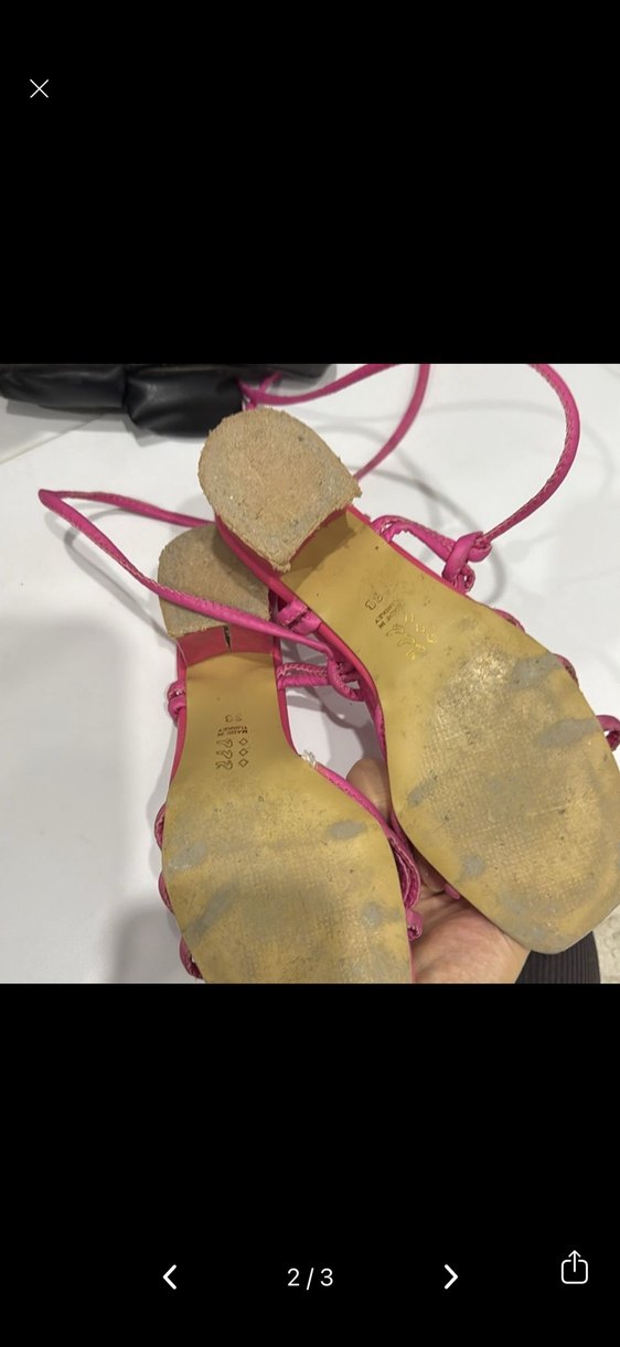 Pembe Stiletto Topuklu Kadın Sandalet - Görsel 2