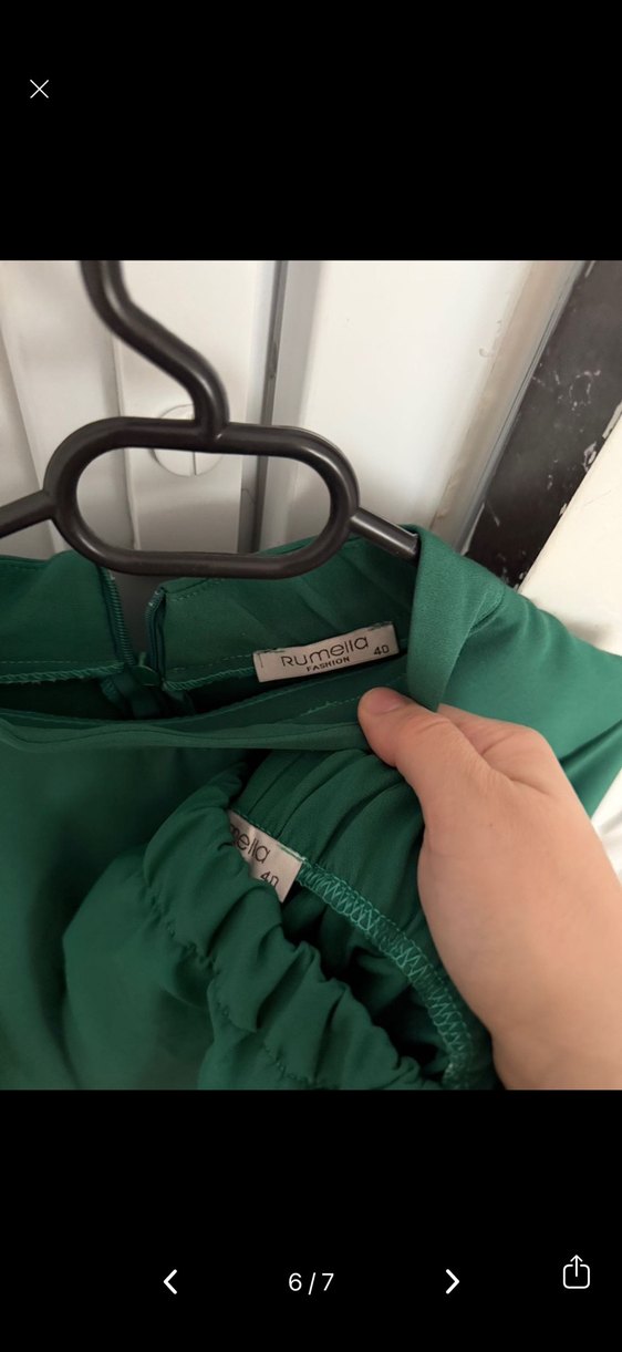 Uzun Kollu Yeşil Salaş Takım - Görsel 5