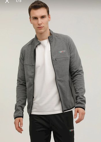 Lumberjack Gri Fermuarlı Erkek Sweatshirt