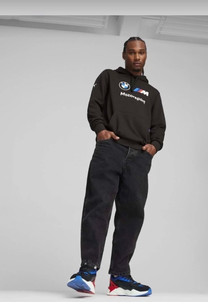 BMW Motorsport Siyah Kapüşonlu Sweatshirt - Görsel 5