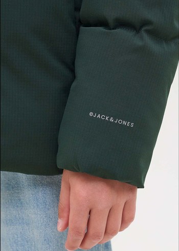 Jack Jones Erkek Çocuk Koyu Yeşil Mont - Görsel 6