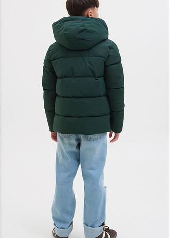 Jack Jones Erkek Çocuk Koyu Yeşil Mont - Görsel 3