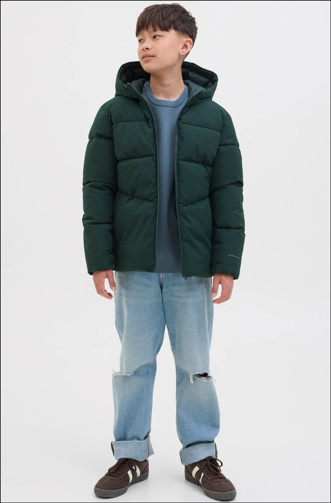 Jack Jones Erkek Çocuk Koyu Yeşil Mont - Görsel 4