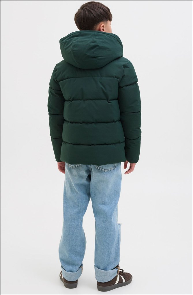 Jack Jones Erkek Çocuk Koyu Yeşil Mont - Görsel 3