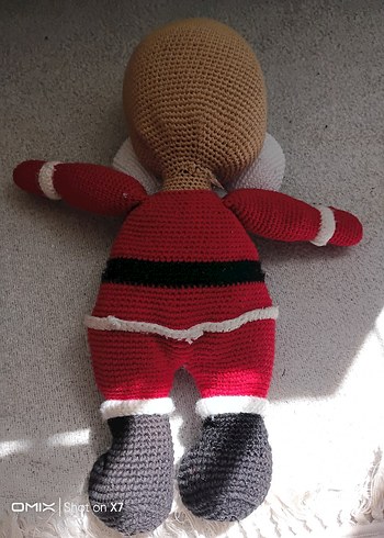 Barbie örgülü noel baba oyuncak bebek ve peluş tavuk