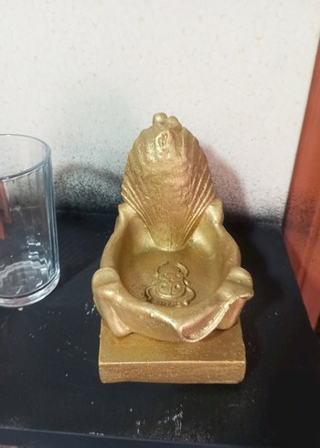 Parlak Altın Renkli Sfenks Figürü - Görsel 3