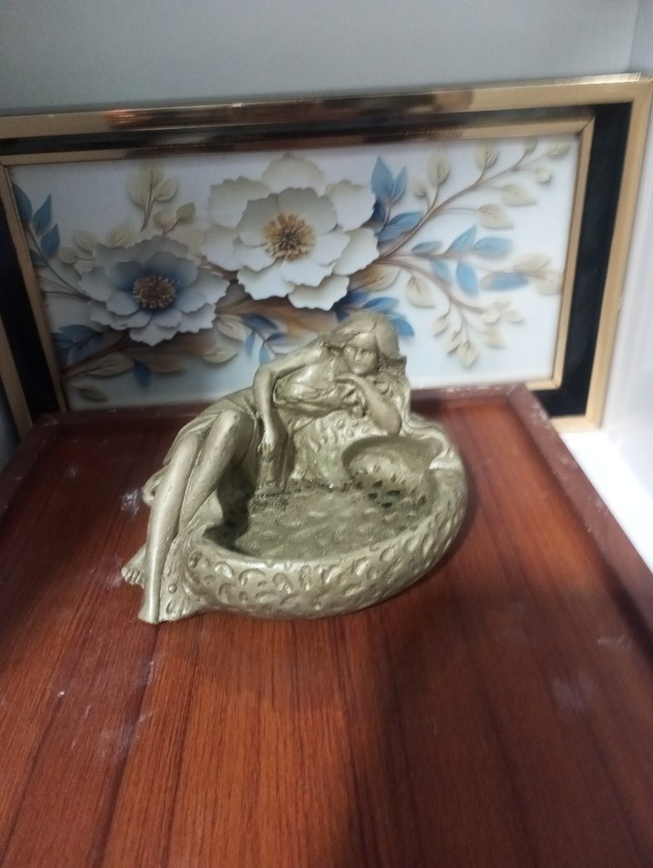 Bej ve Gri Renkli küllük mumluk tütsülük - Görsel 2