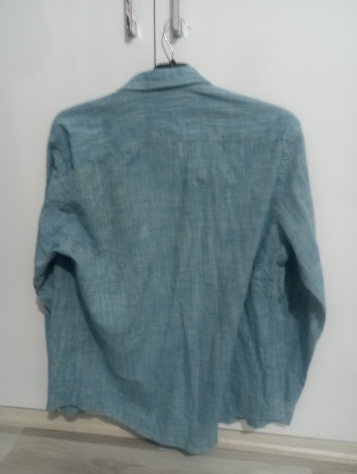 Erkek Mavi lacoste Gömlek Uzun Kollu - Görsel 2