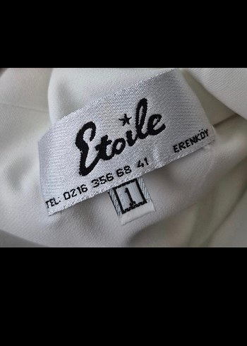 Düğmeli Beyaz Kısa Kollu Kadın Ceket - Görsel 2