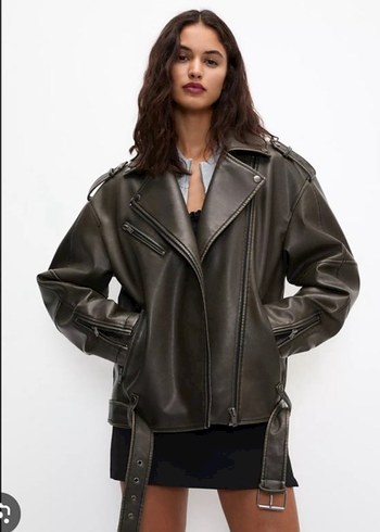 Kadın pull and bear deri ceket