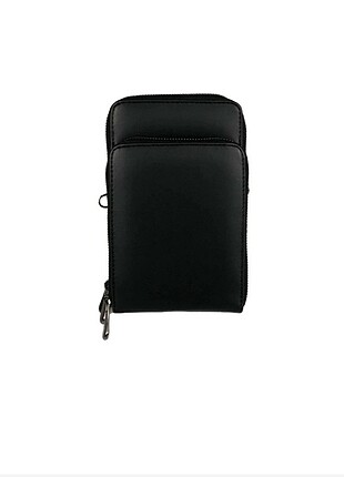 Askılı siyah omuz cüzdan çanta 