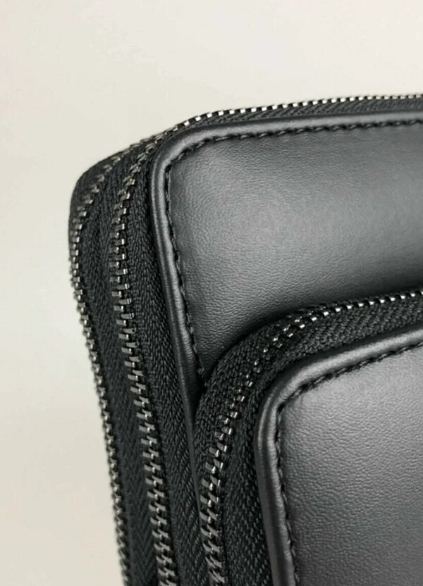 Askılı siyah omuz cüzdan çanta - Görsel 3