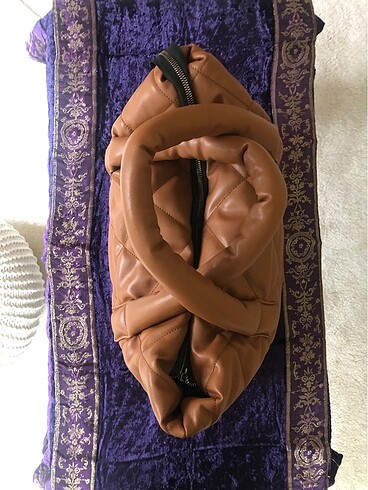 Siyah ve Taba büyük kadın çanta - Görsel 8