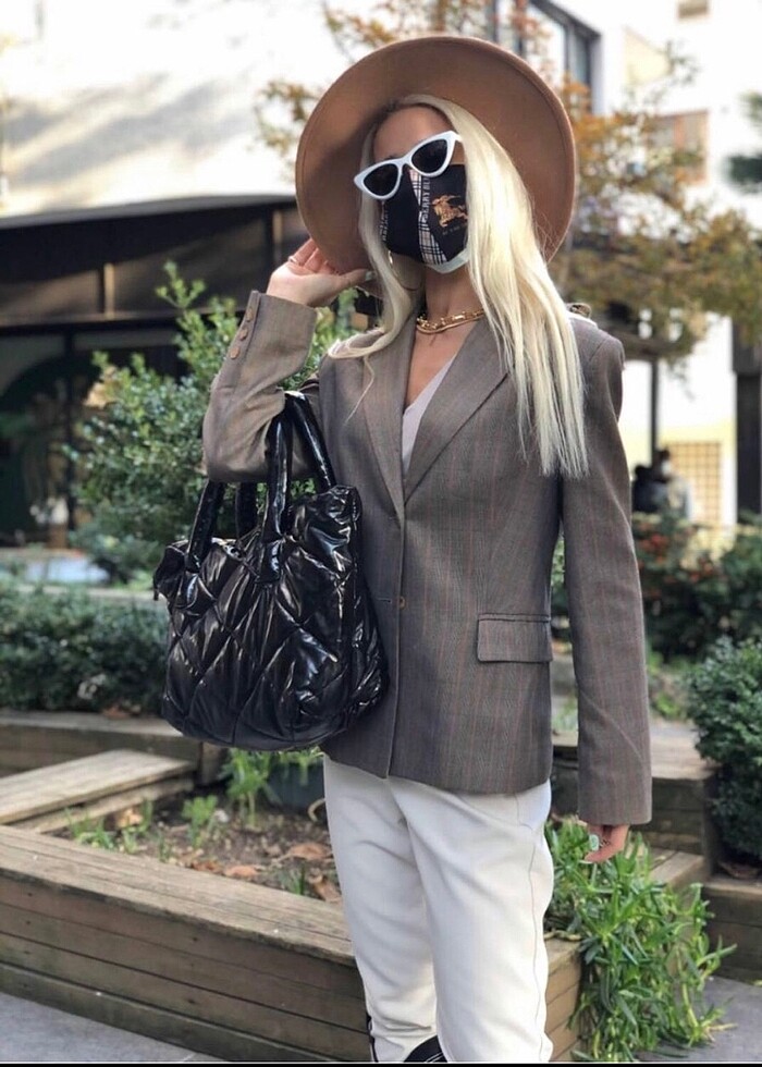 Siyah ve Taba büyük kadın çanta - Görsel 2