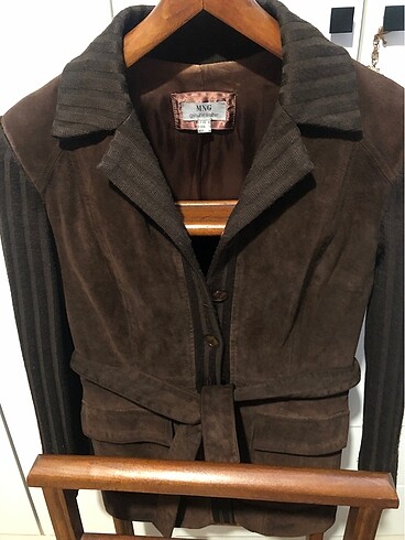 Mango Kahverengi Kadın Süet Ceket - Görsel 6