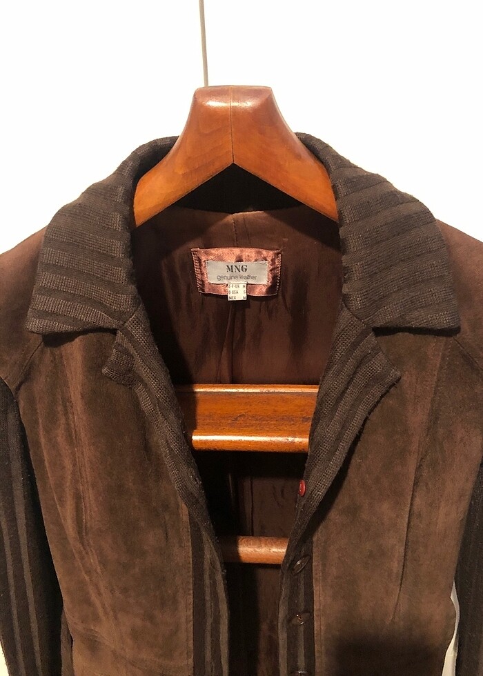 Mango Kahverengi Kadın Süet Ceket - Görsel 2