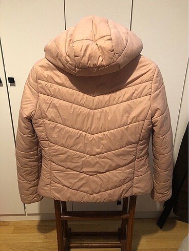 m Beden Bershka Kadın Pudra Rengi Mont