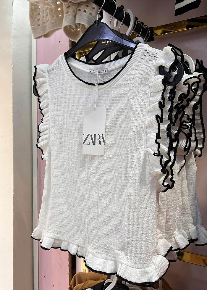 Zara Ekru Bluz - Görsel 4