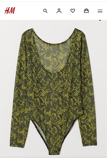 H&M Body Yılan Desenli Bluz