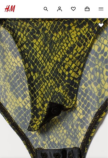 38 Beden H&M Body Yılan Desenli Bluz
