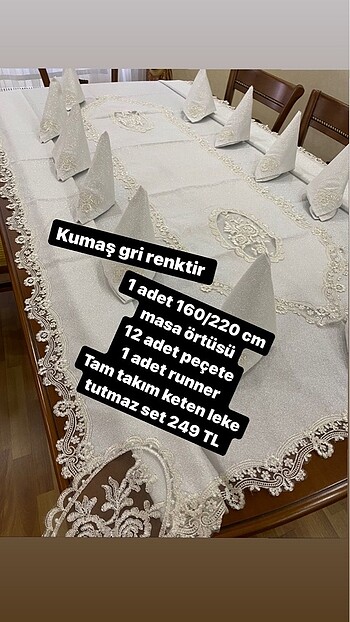 Masa örtüsü takımı