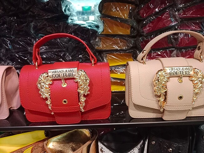  Beden gri Renk Versace bayan çanta 18*13 cm zincir askılı astarsız