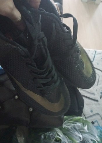 Siyah Yılan Desenli Erkek Futbol Ayakkabısı - Görsel 4