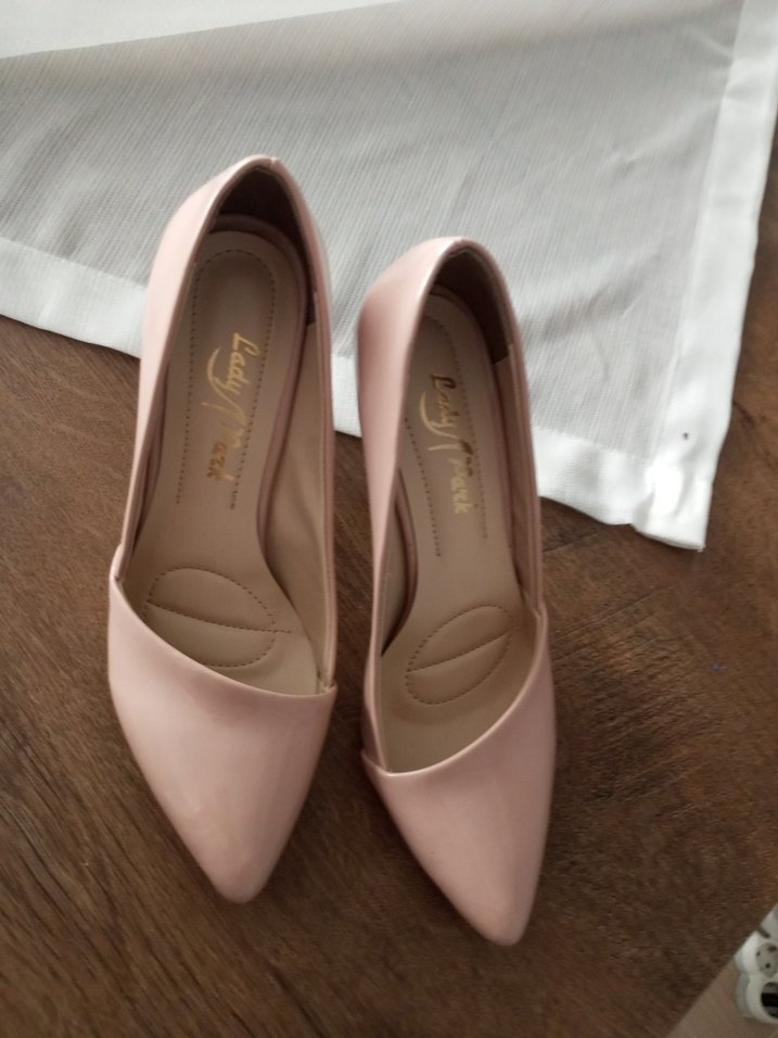 Bej Leke Desensiz Stiletto Topuklu Kadın Ayakkabı - Görsel 2