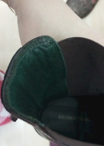 Kahverengi Deri Stiletto Topuklu Kadın Bot - Görsel 4