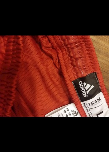 l Beden Adidas Kırmızı Atletik Rahat Şort