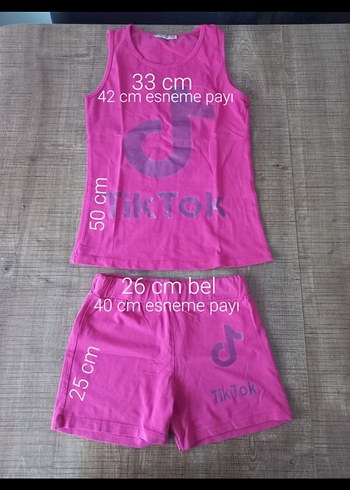 Diğer TikTok Baskılı Şort Takım
